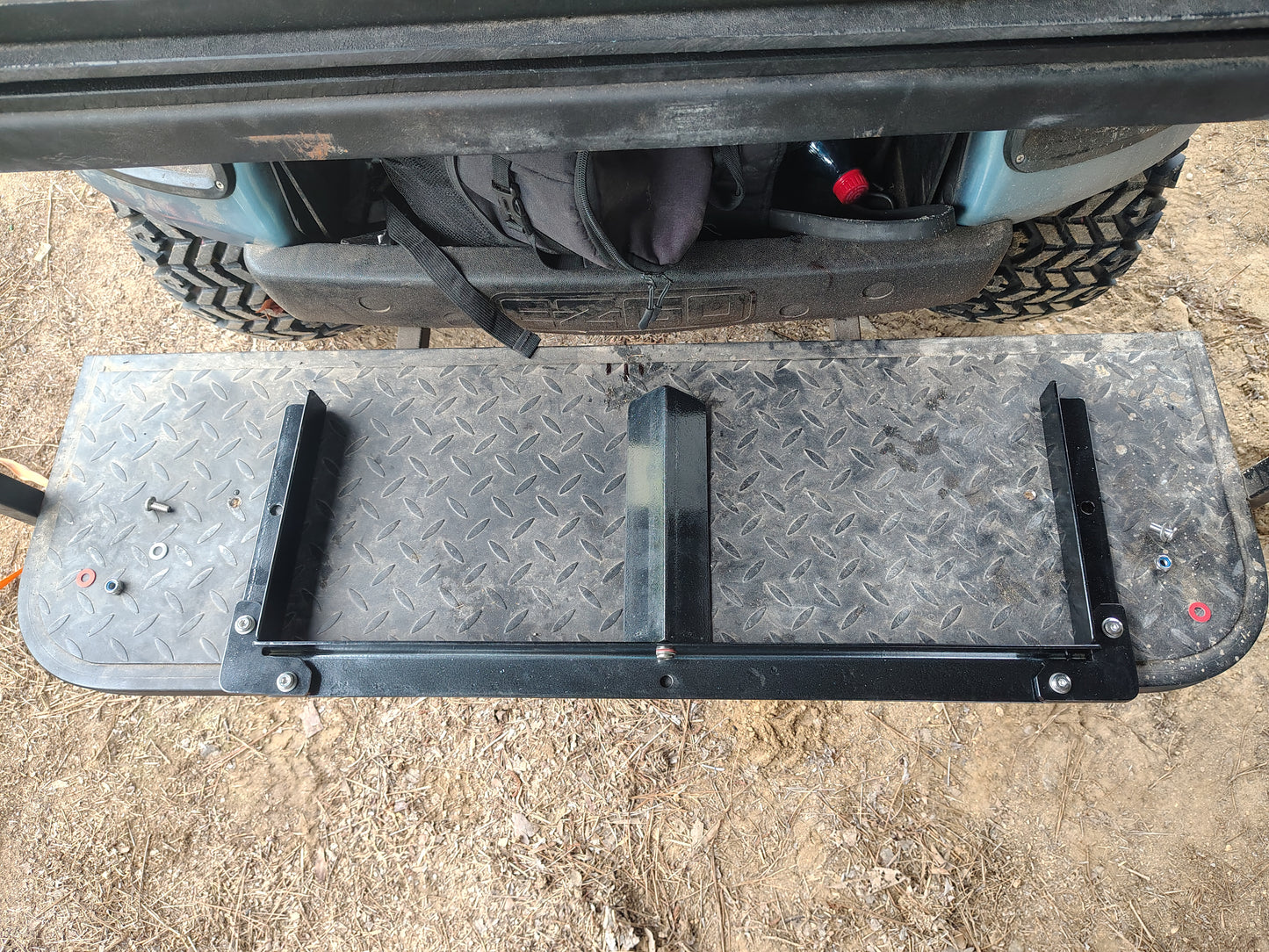 Golf cart bag bottom holder